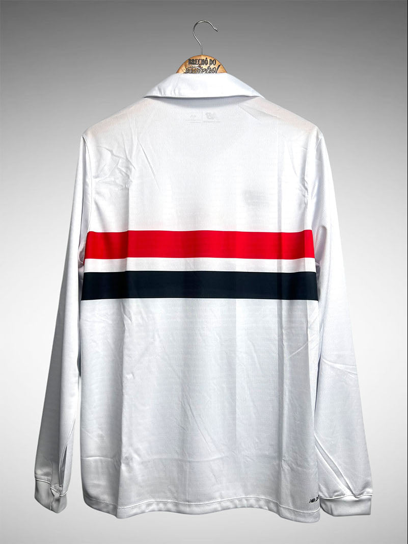 São Paulo 2024 Primeira Camisa Modelo Retrô Tam G Mangas Longas