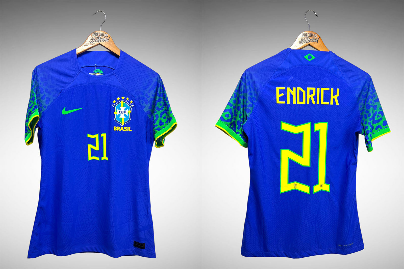 Brasil 2022 Segunda Camisa Tam M Nº 21 Endrick.