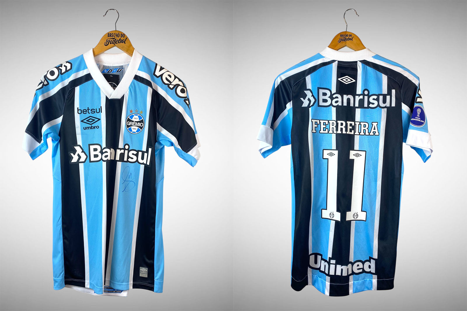 Grêmio 2021 Primeira Camisa Tam P Nº 11 Ferreira.
