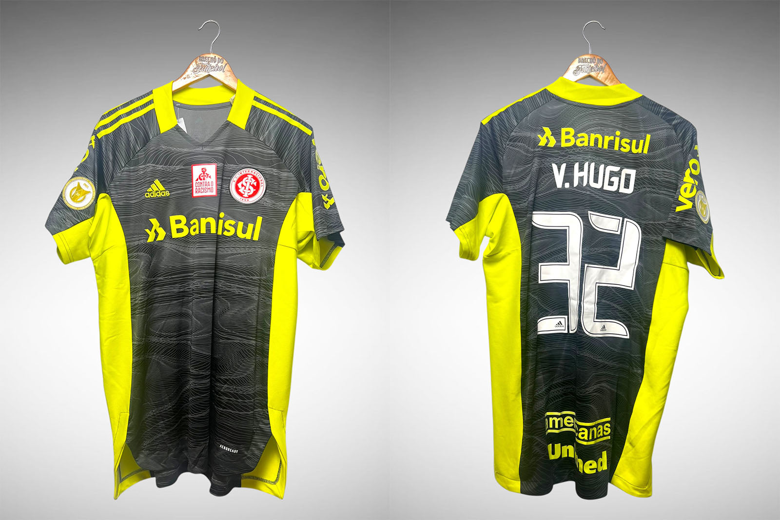 Internacional 2021 Camisa de Goleiro Tam G Nº 32 V. Hugo