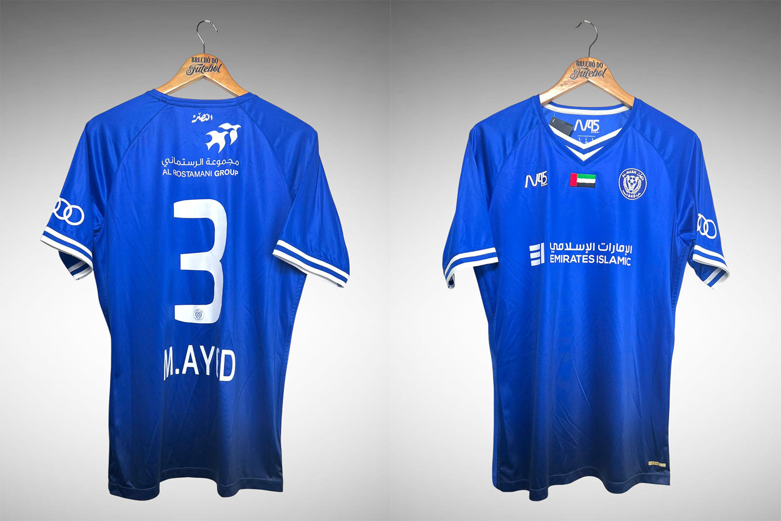 Al Nasr SC 2021 Primeira Camisa Tam G Nº 3 M. Ayed.