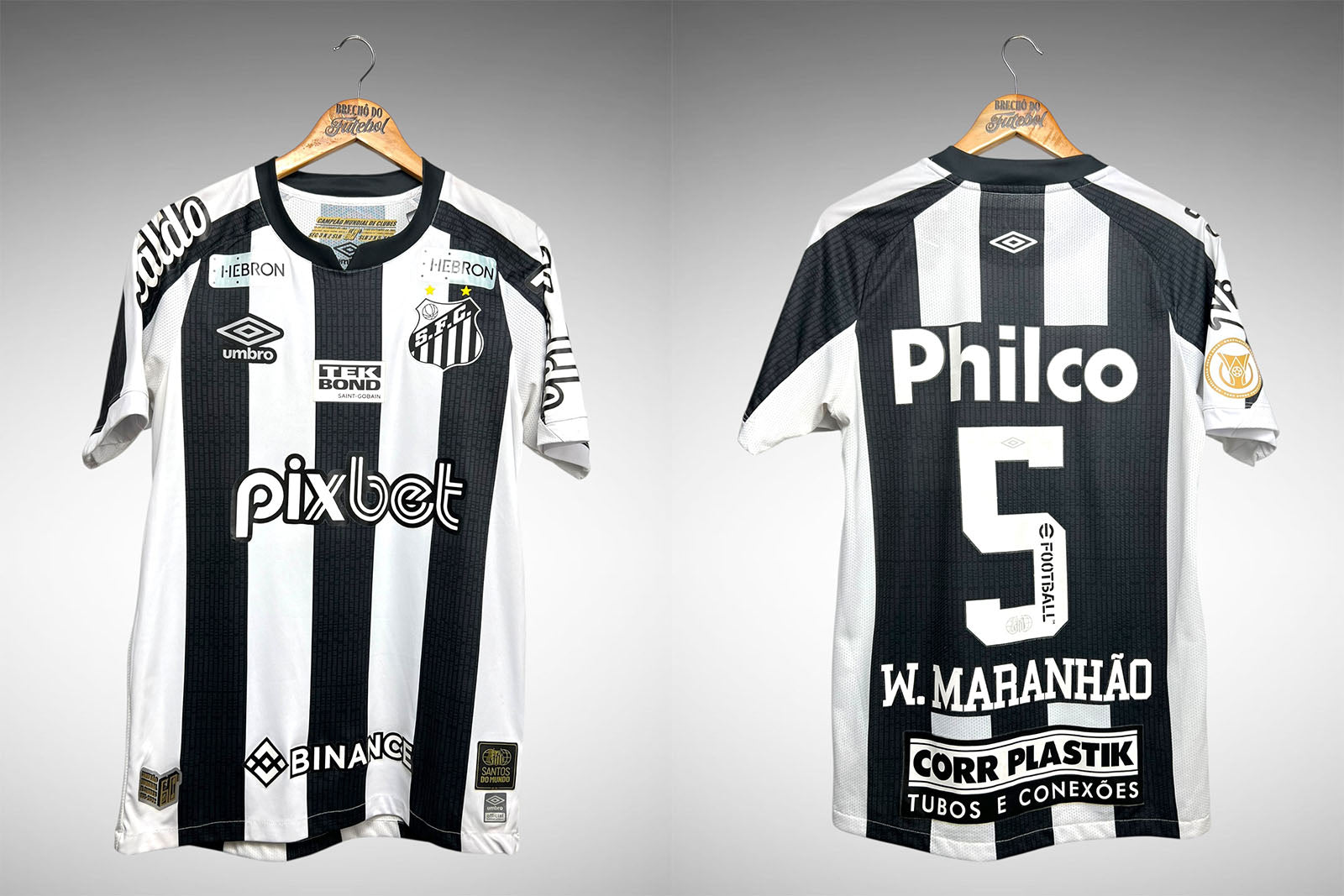 Santos 2022 Segunda Camisa Tam M Nº5 W.Maranhão.