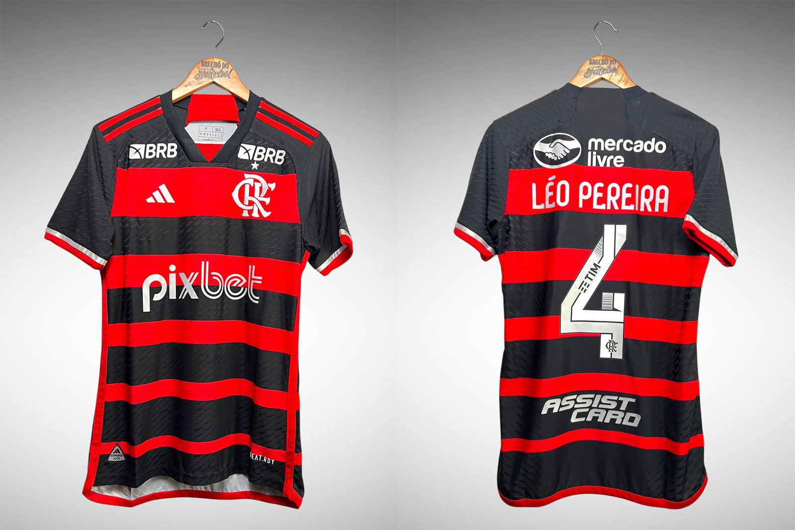 Flamengo 2024 Primeira Camisa Tam P Nº 4 Léo Pereira.