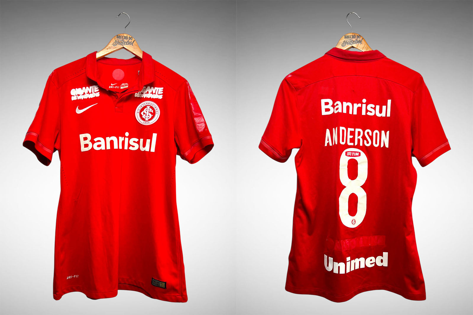 Internacional 2015 Primeira Camisa Tam G Nº 8 Anderson.