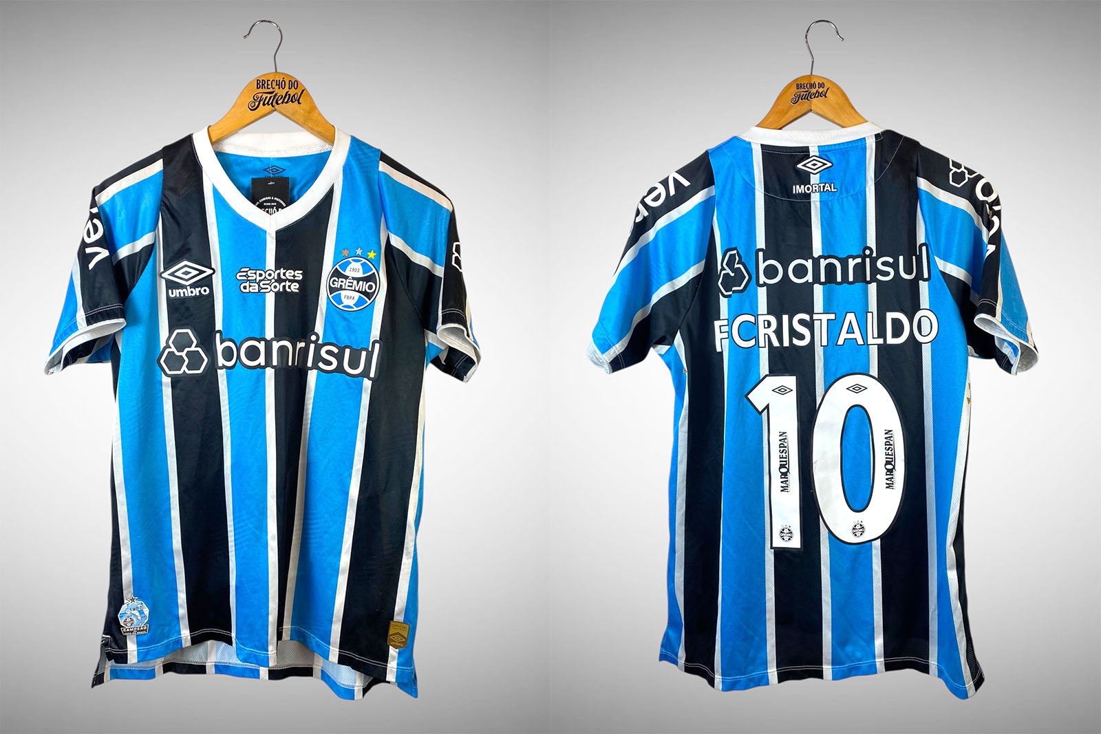 Grêmio 2024 Primeira Camisa Tam M Nº 10 F. Cristaldo.