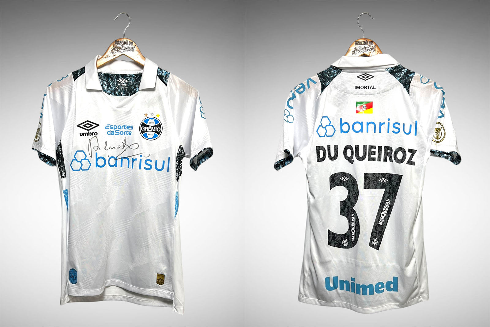 Grêmio 2024 Segunda Camisa Tam P Nº37 Du Queiroz.