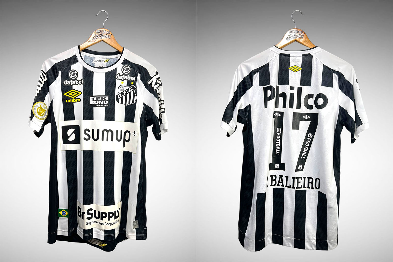 Santos 2021 Primeira Camisa Tam M Nº 17 V. Balieiro.