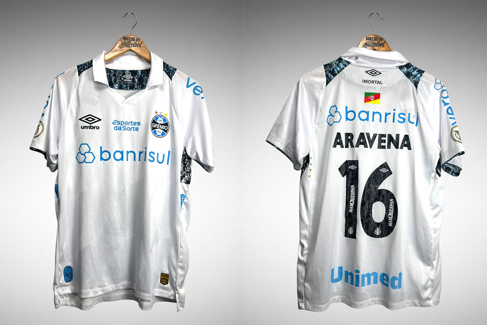 Grêmio 2024 Segunda Camisa Tam G #16 Aravena.