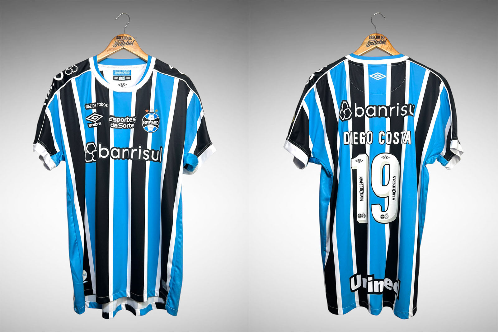 Grêmio 2023 Primeira Camisa Tam G Nº19 Diego Costa.