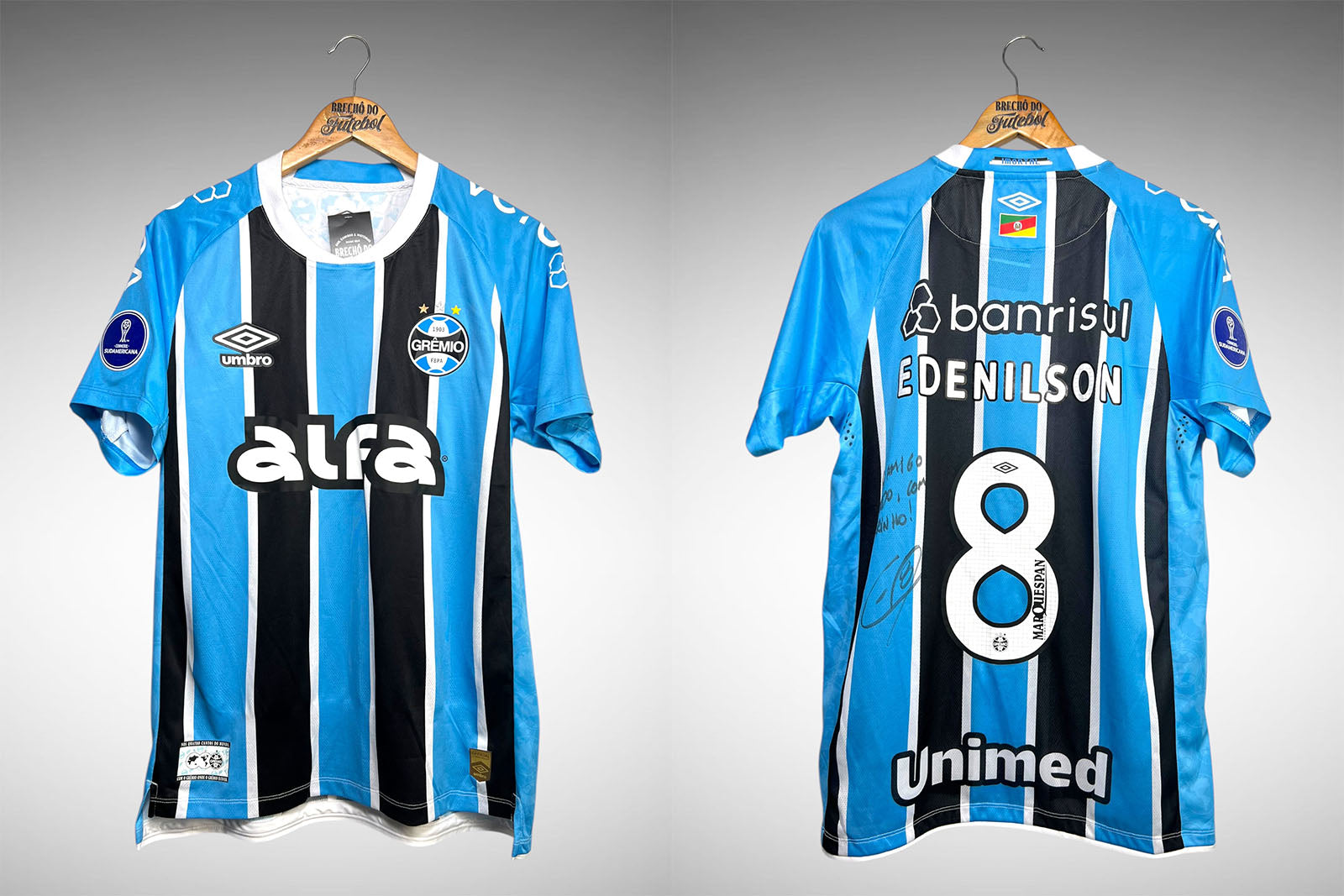 Grêmio 2025 Primeira Camisa Tam M Nº8 Edenilson.
