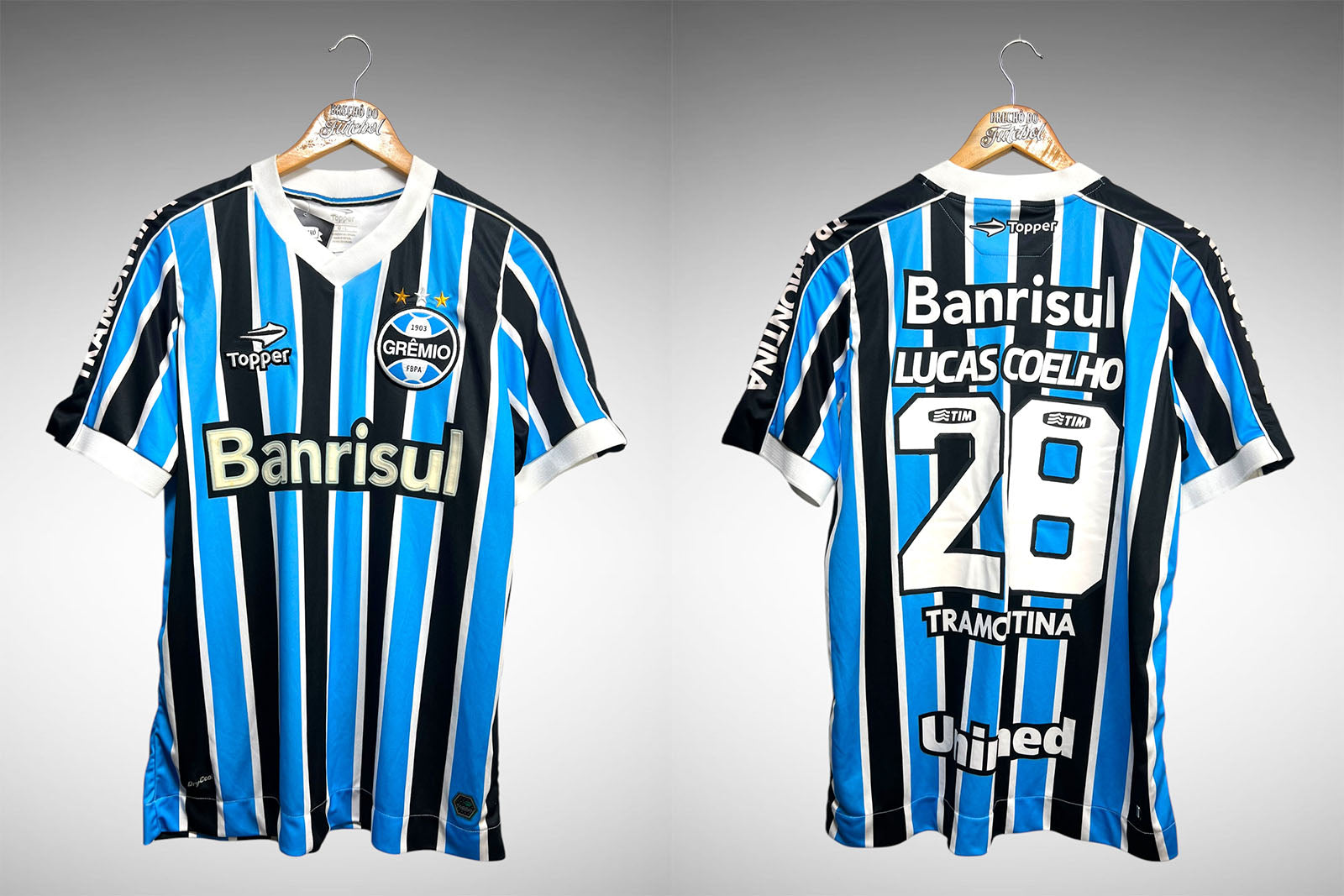 Grêmio 2013 Primeira Camisa Tam G Nº28 Lucas Coelho.