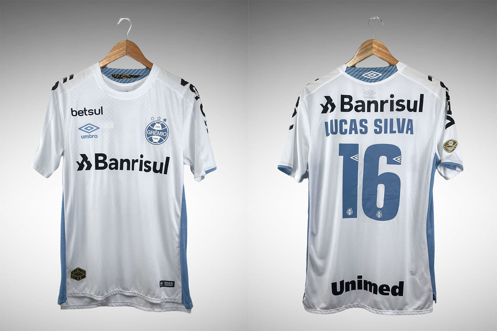 Grêmio Gauchão 2020 Segunda Camisa Tam M N# 16 Lucas Silva.