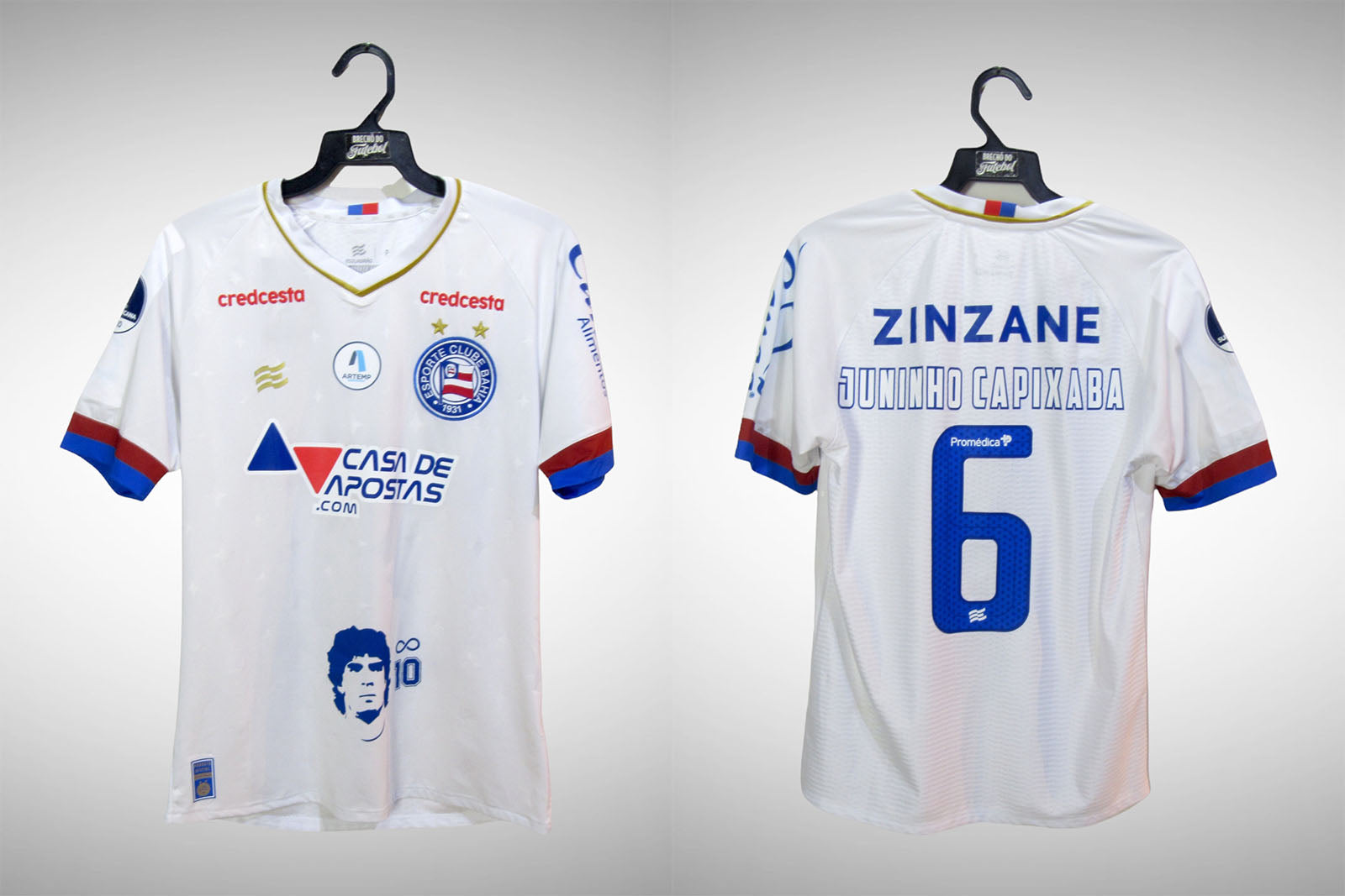 Bahia 2020 Primeira Camisa Tam P N# 6 Juninho Capixaba.
