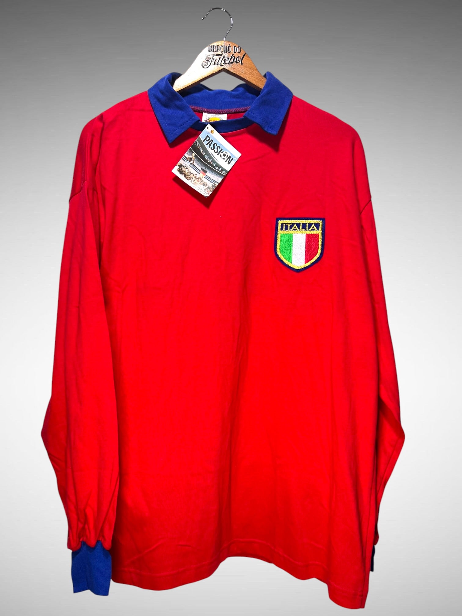 Itália Retrô 1982 Camisa de Goleiro Tam GG N 1 Zoff Mangas Longas.