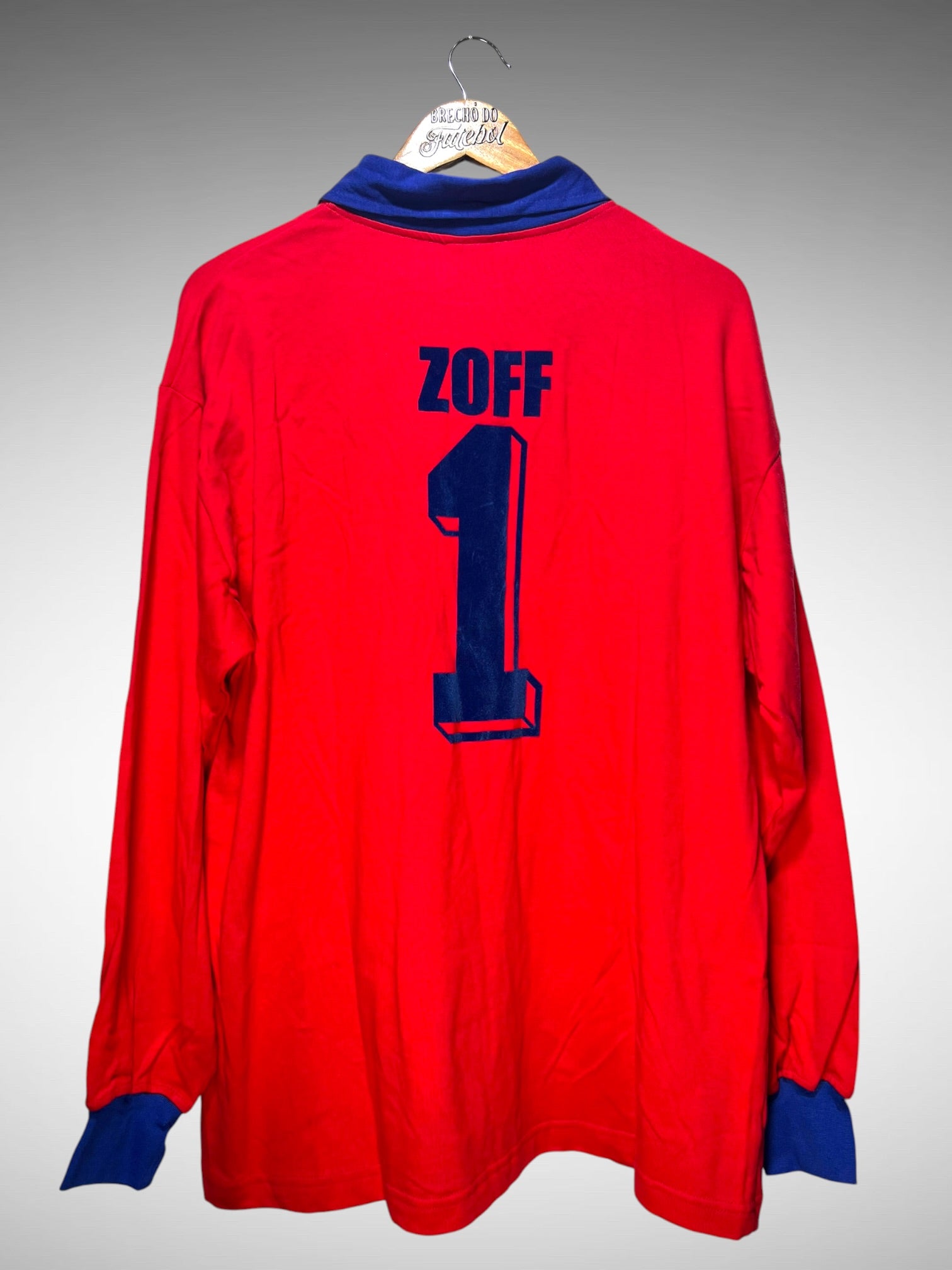 Itália Retrô 1982 Camisa de Goleiro Tam GG N 1 Zoff Mangas Longas.