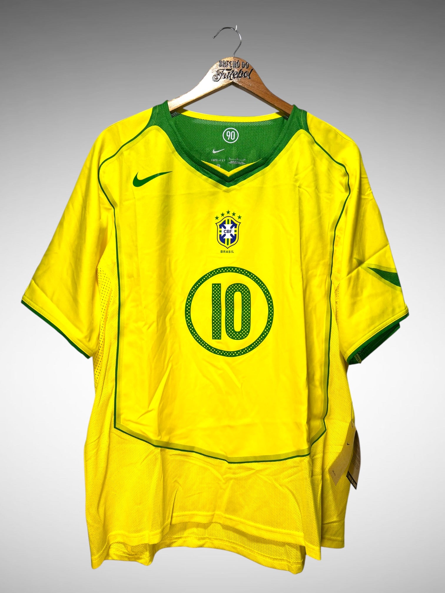 Brasil 2004 Primeira Camisa Relançamento Tam GG N 10 Ronaldinho.