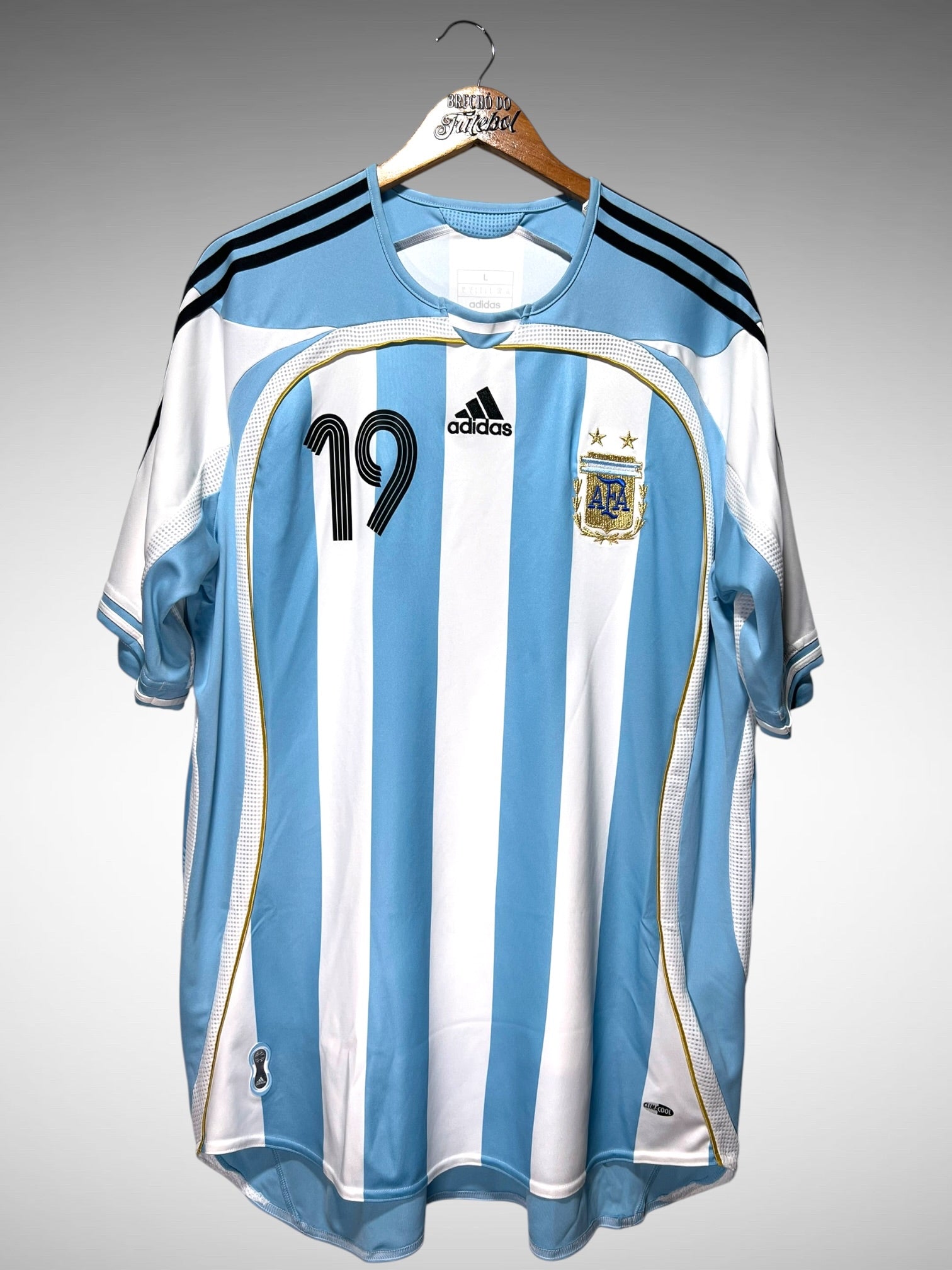 Argentina 2006 Primeira Camisa Relançamento Tam G N 19 Messi.