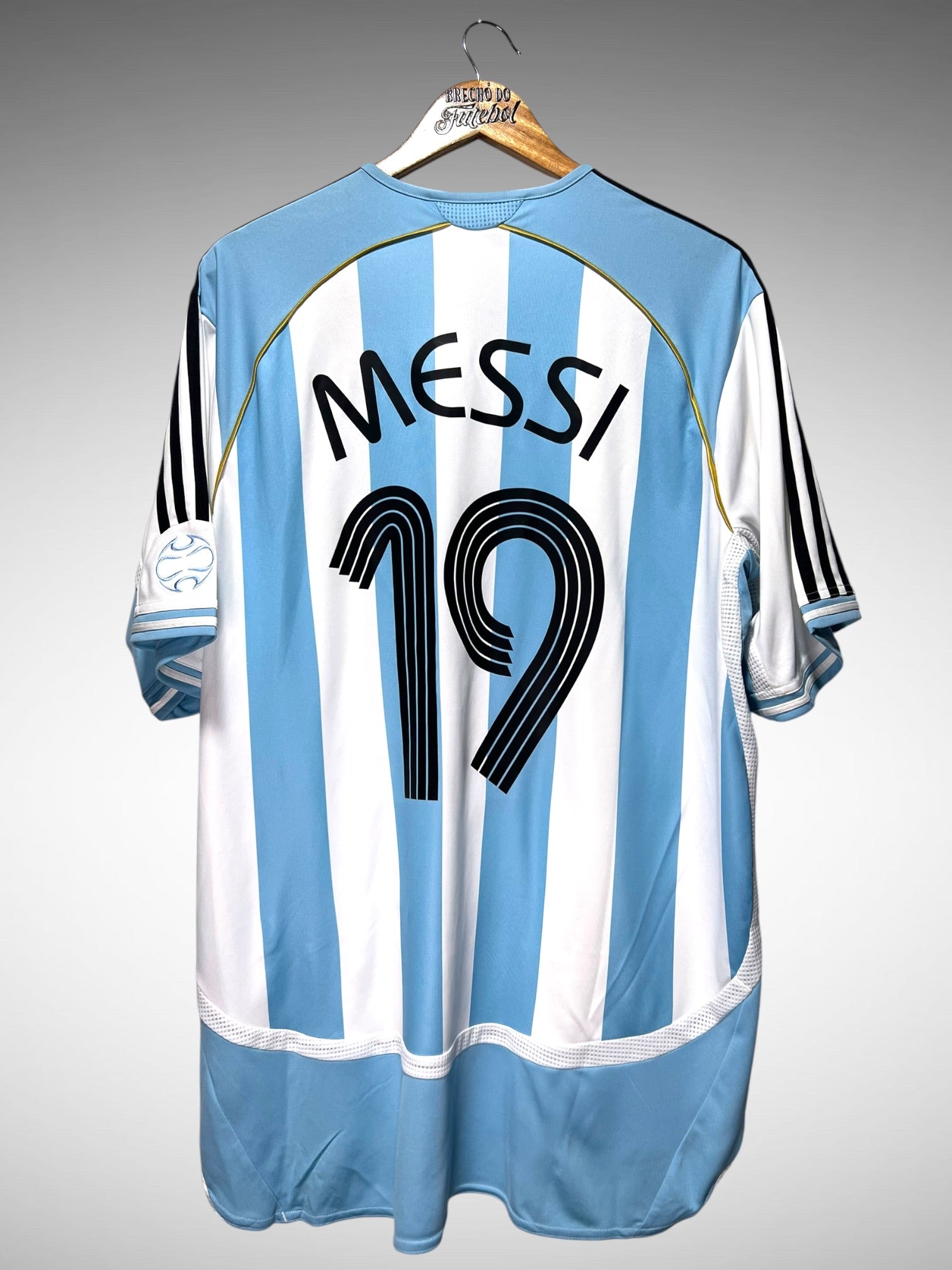 Argentina 2006 Primeira Camisa Relançamento Tam G N 19 Messi.