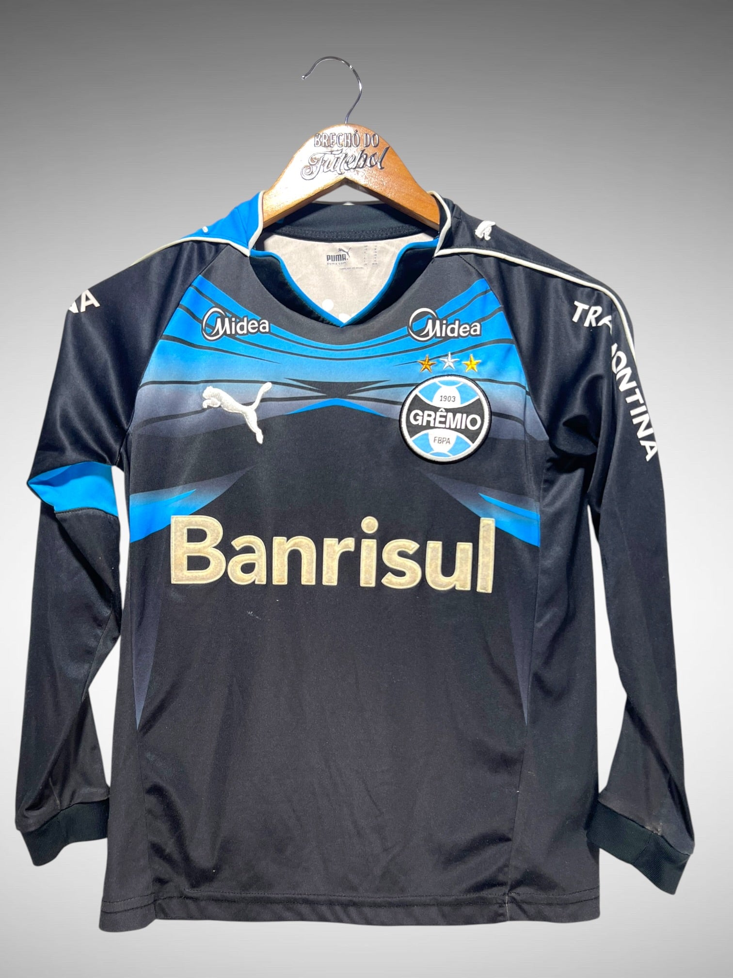 Grêmio 2010 Camisa de Goleiro Tam 10 anos Infantil N 1 Mangas Longas.