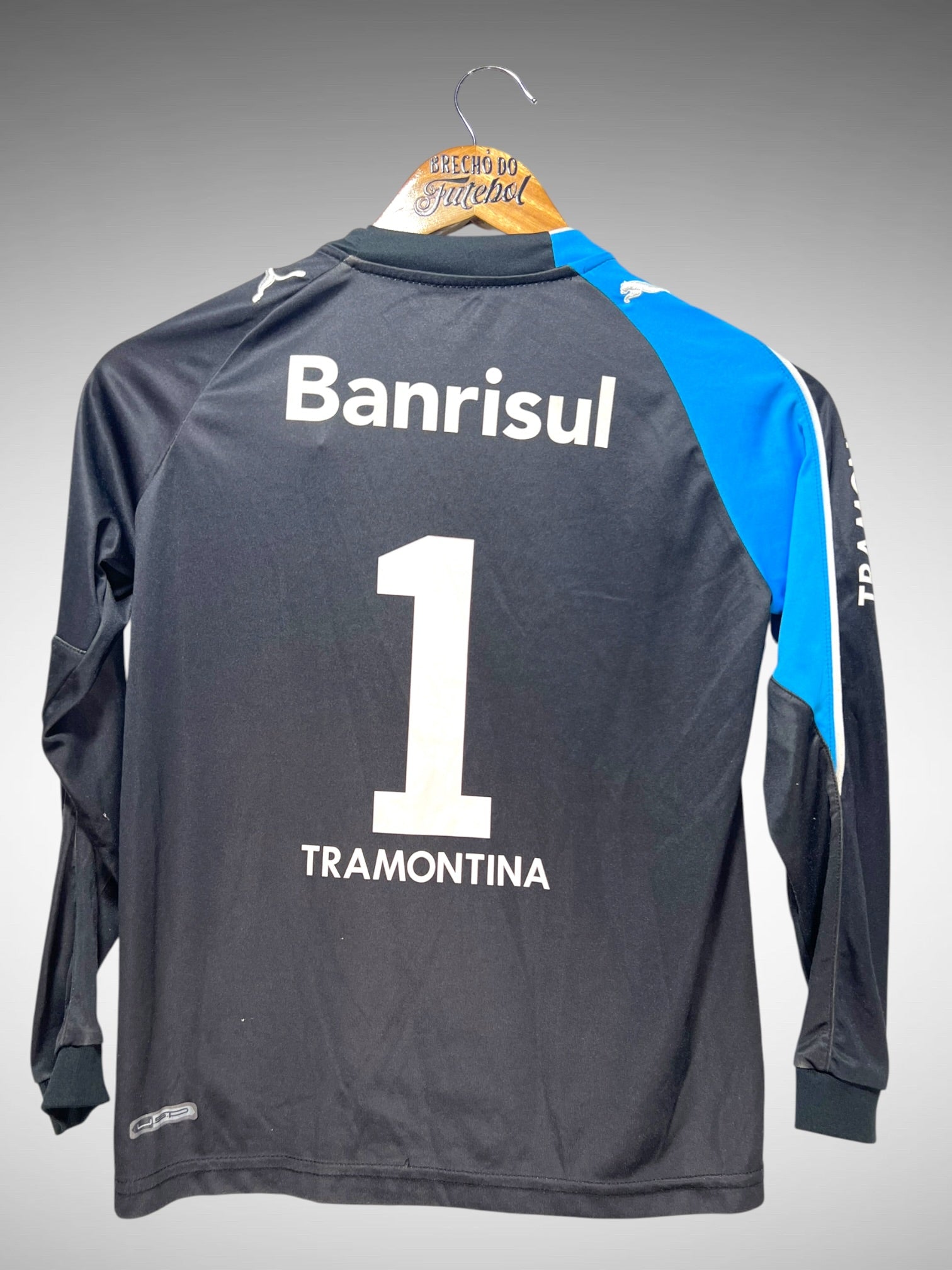 Grêmio 2010 Camisa de Goleiro Tam 10 anos Infantil N 1 Mangas Longas.