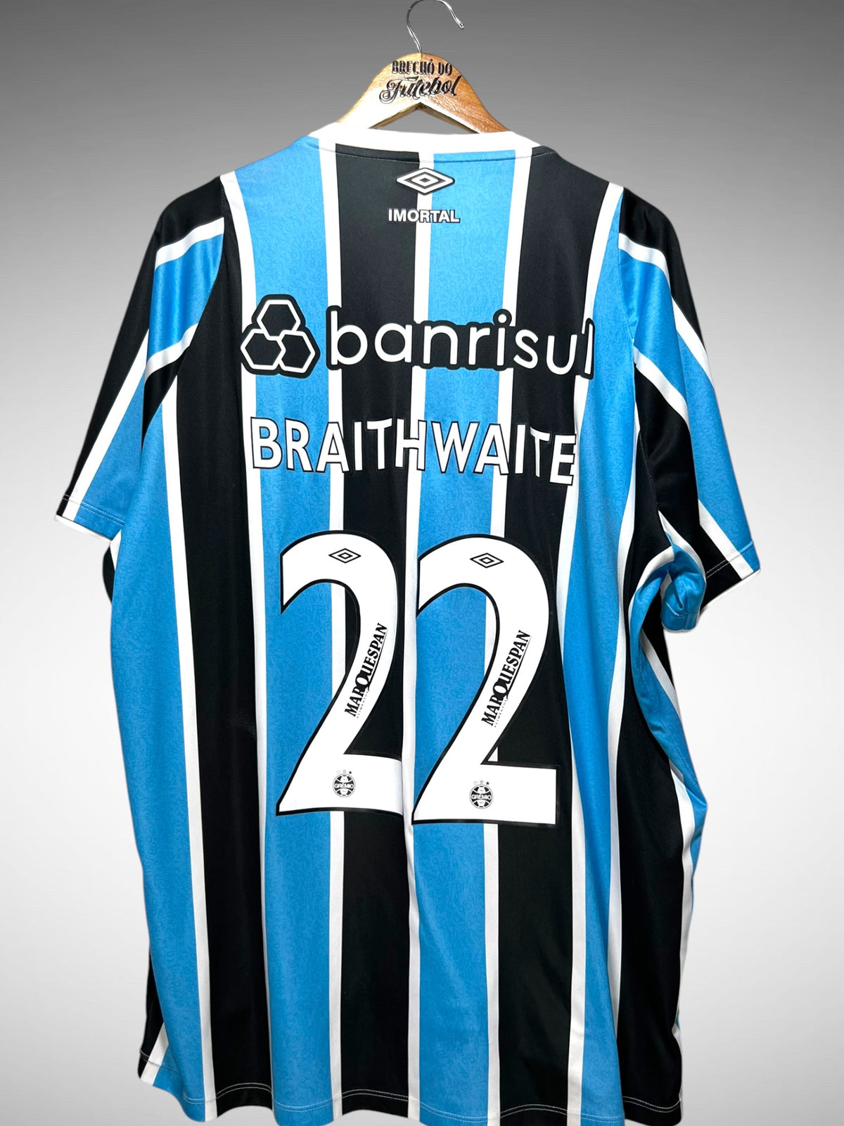 Grêmio 2024 Primeira Camisa Tam 3G N 22 Braithwaite.