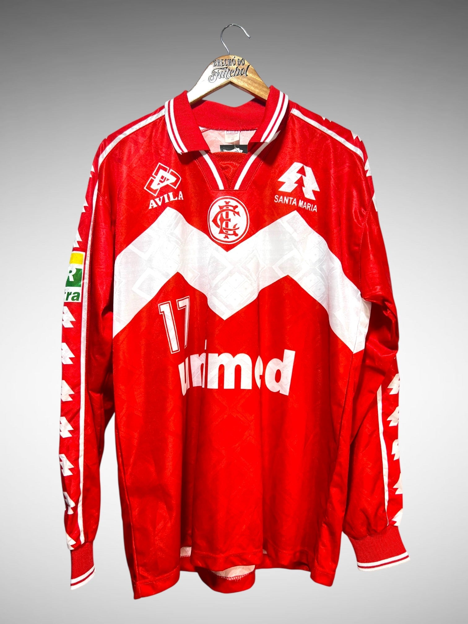 Inter de Santa Maria 2001 Primeira Camisa Tam GG N 17 Mangas Longas.