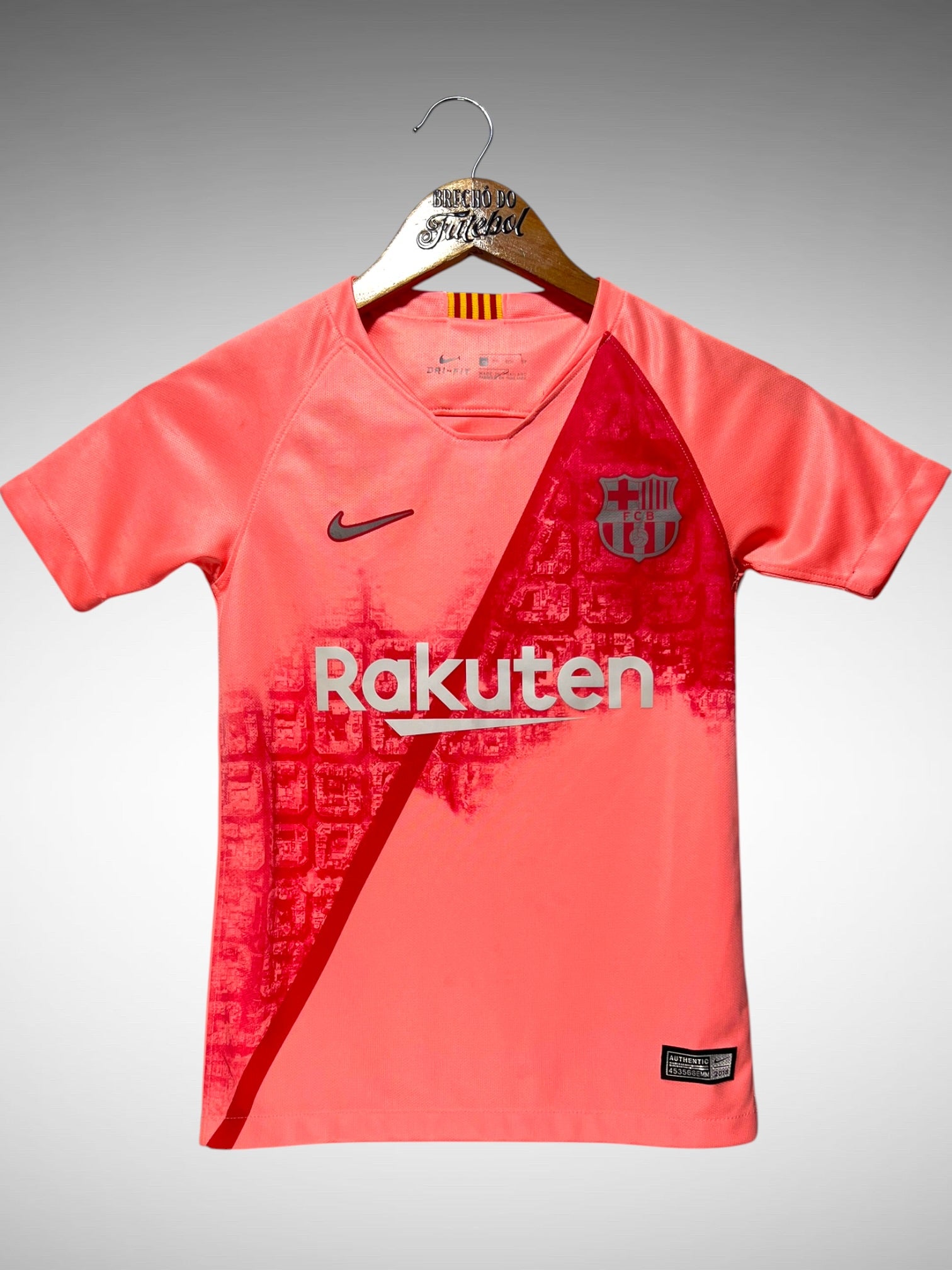 Barcelona 2018 Terceira Camisa Tam 10 anos Infantil.