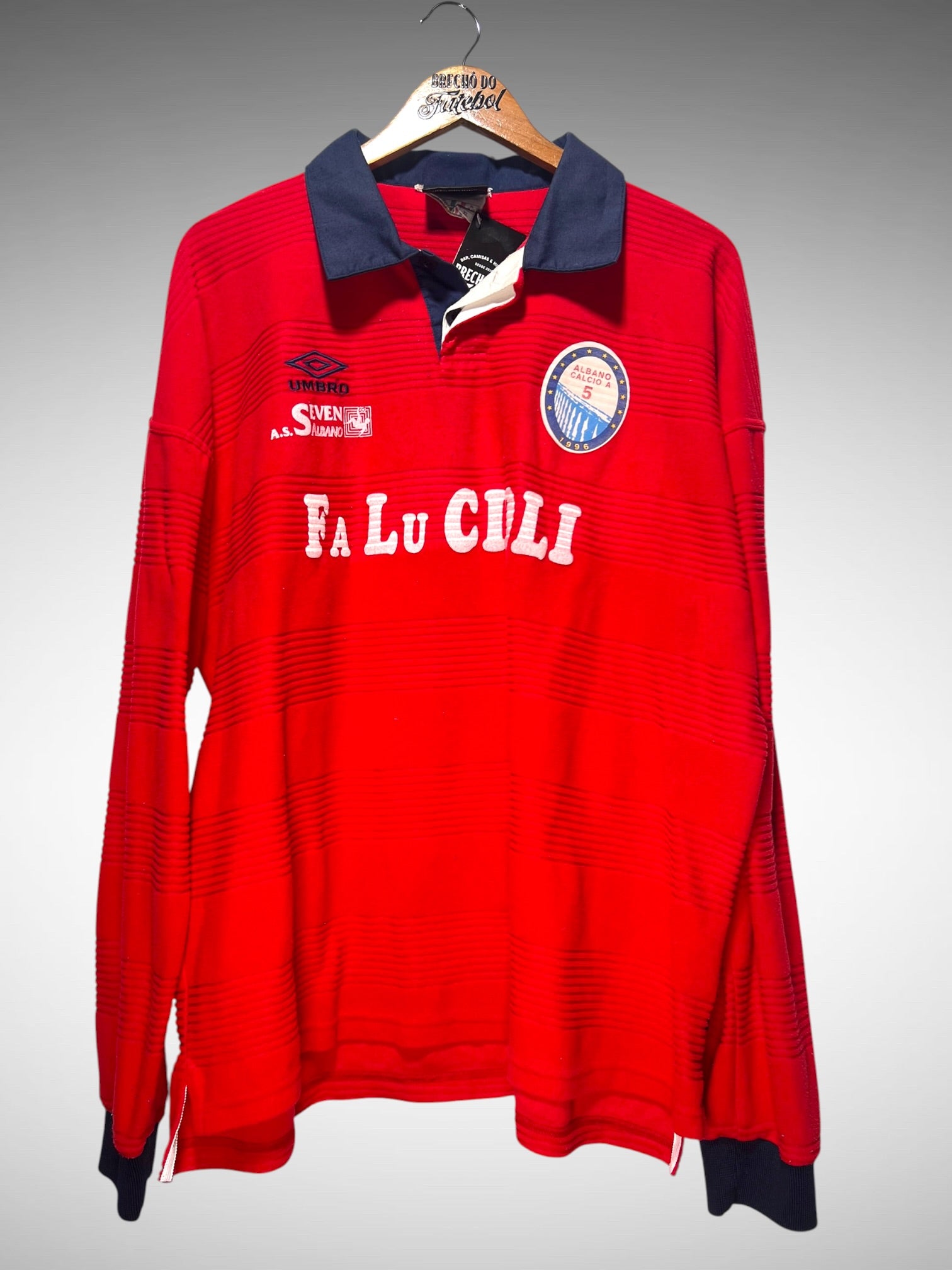 Albano Calcio A 5 1990's Primeira Camisa Tam GG N 3 Mangas Longas.