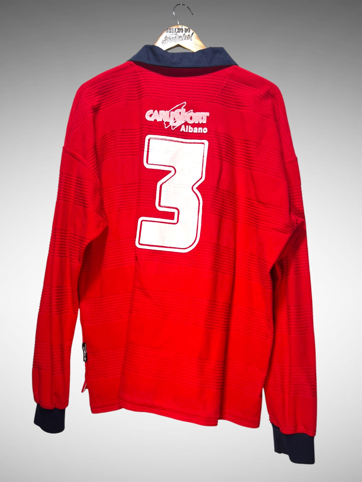 Albano Calcio A 5 1990's Primeira Camisa Tam GG N 3 Mangas Longas.