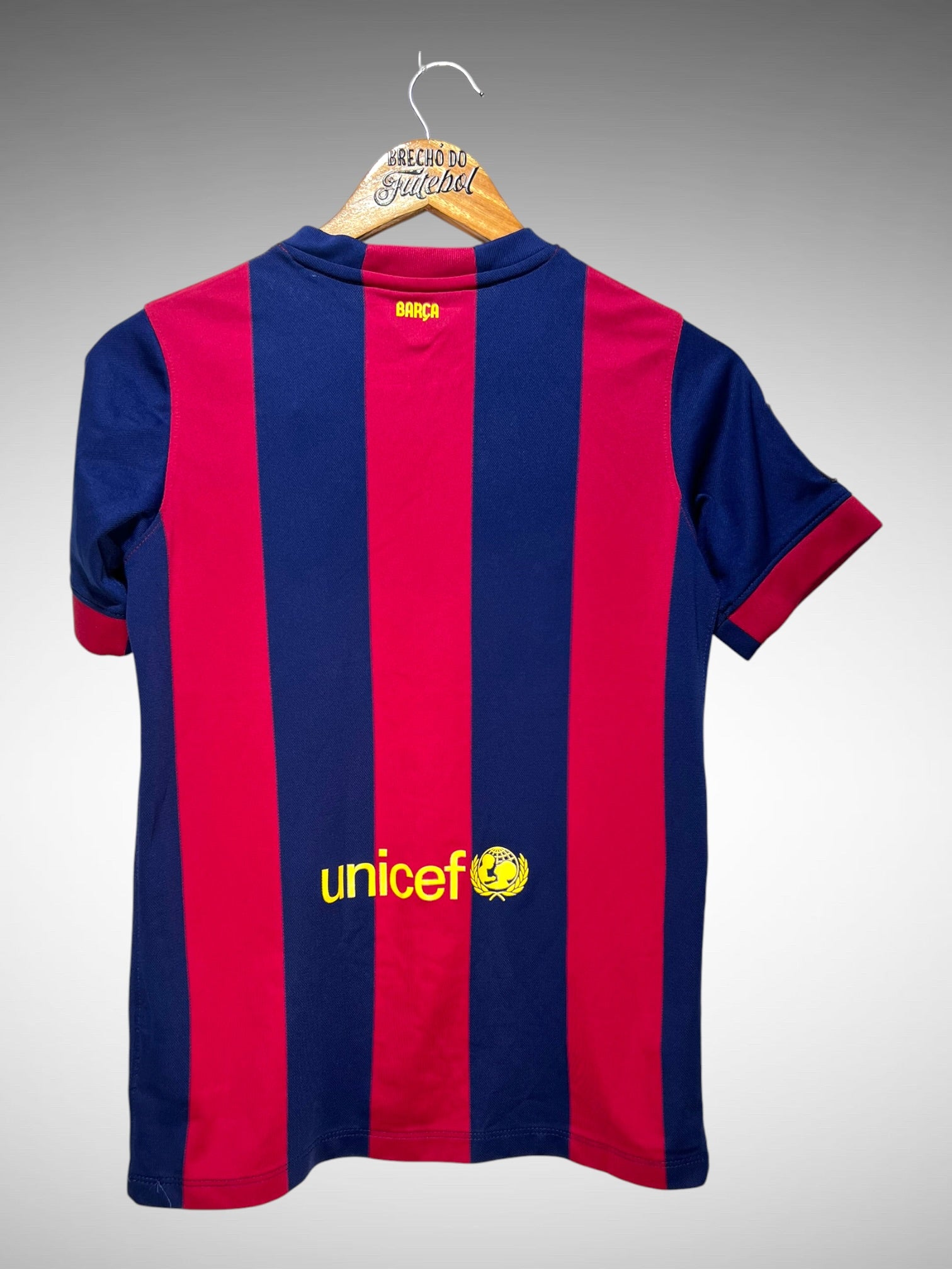 Barcelona 2014 Primeira Camisa Tam 12 anos Infantil.