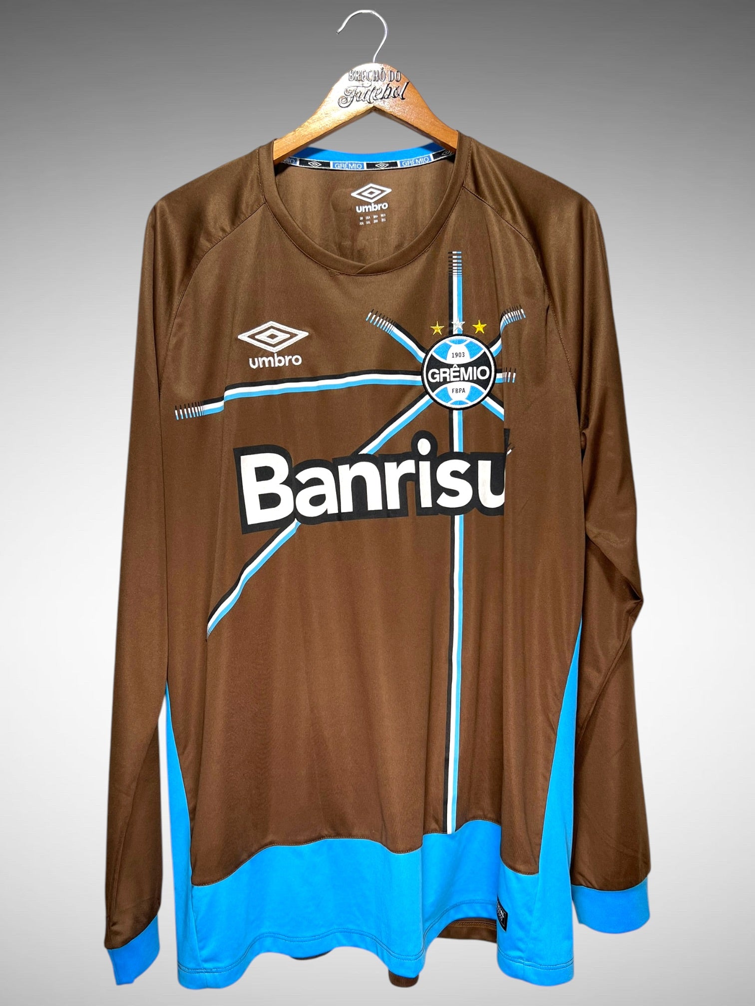 Grêmio 2016 Camisa de Goleiro Tam 3G N 1 Mangas Longas.
