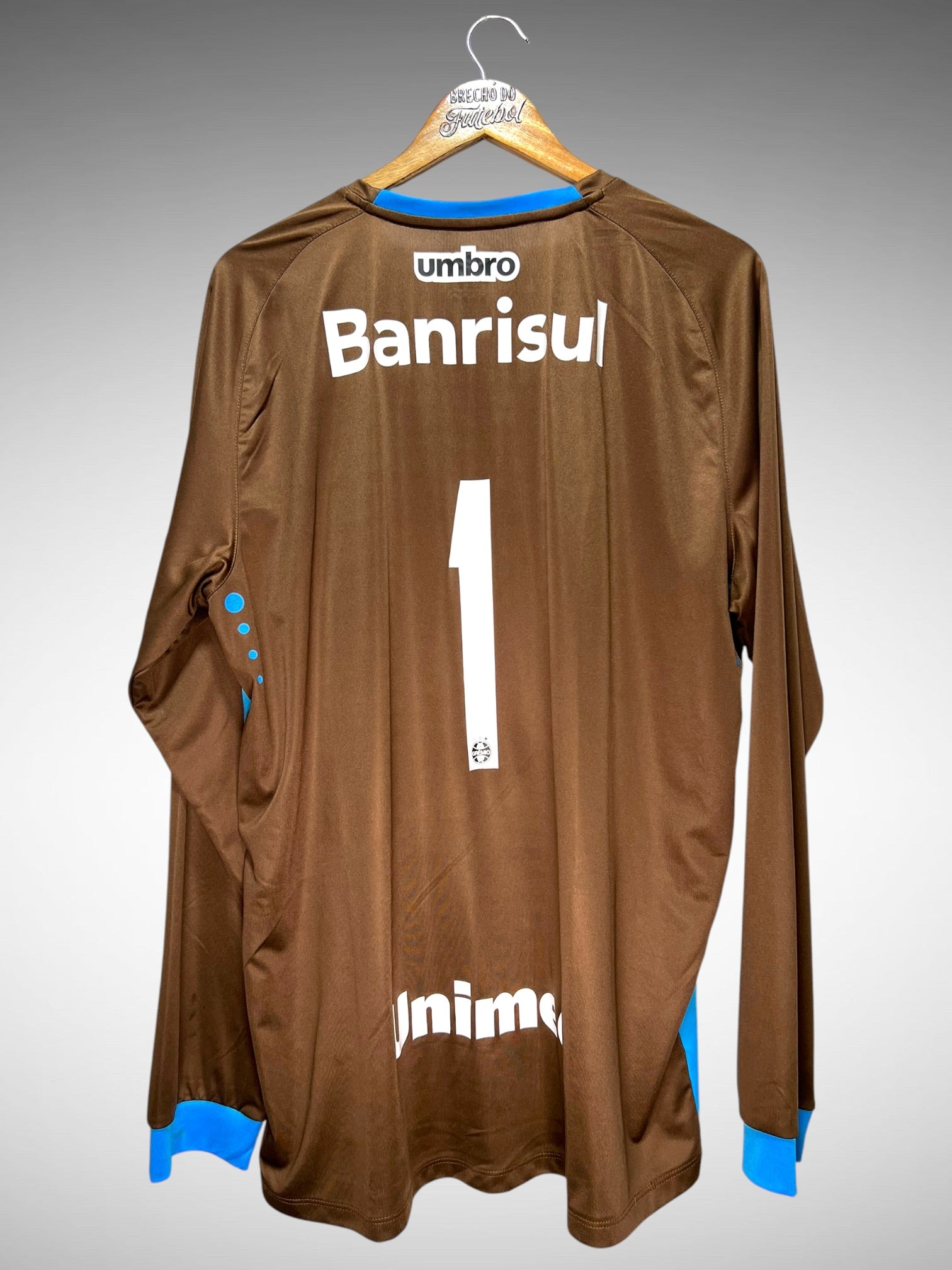 Grêmio 2016 Camisa de Goleiro Tam 3G N 1 Mangas Longas.