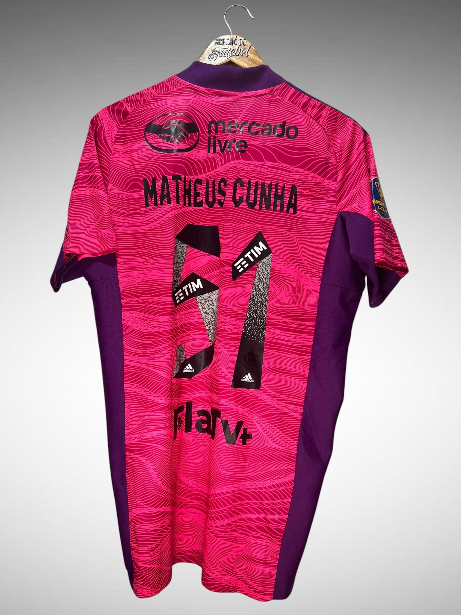 Flamengo 2021 Supercopa Camisa de Goleiro Tam M N 51 Matheus Cunha.