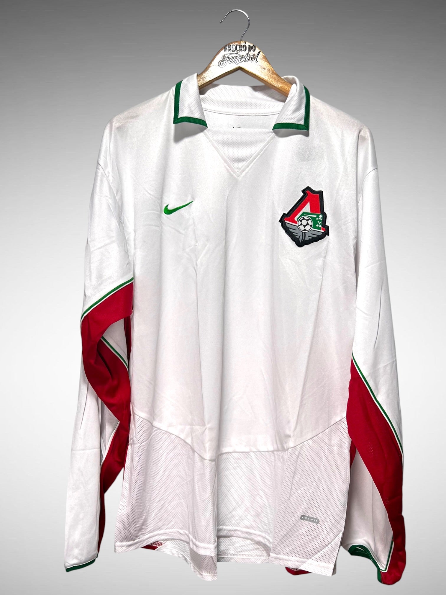 Lokomotiv Moscow 2004 Segunda Camisa Tam GG Mangas Longas.