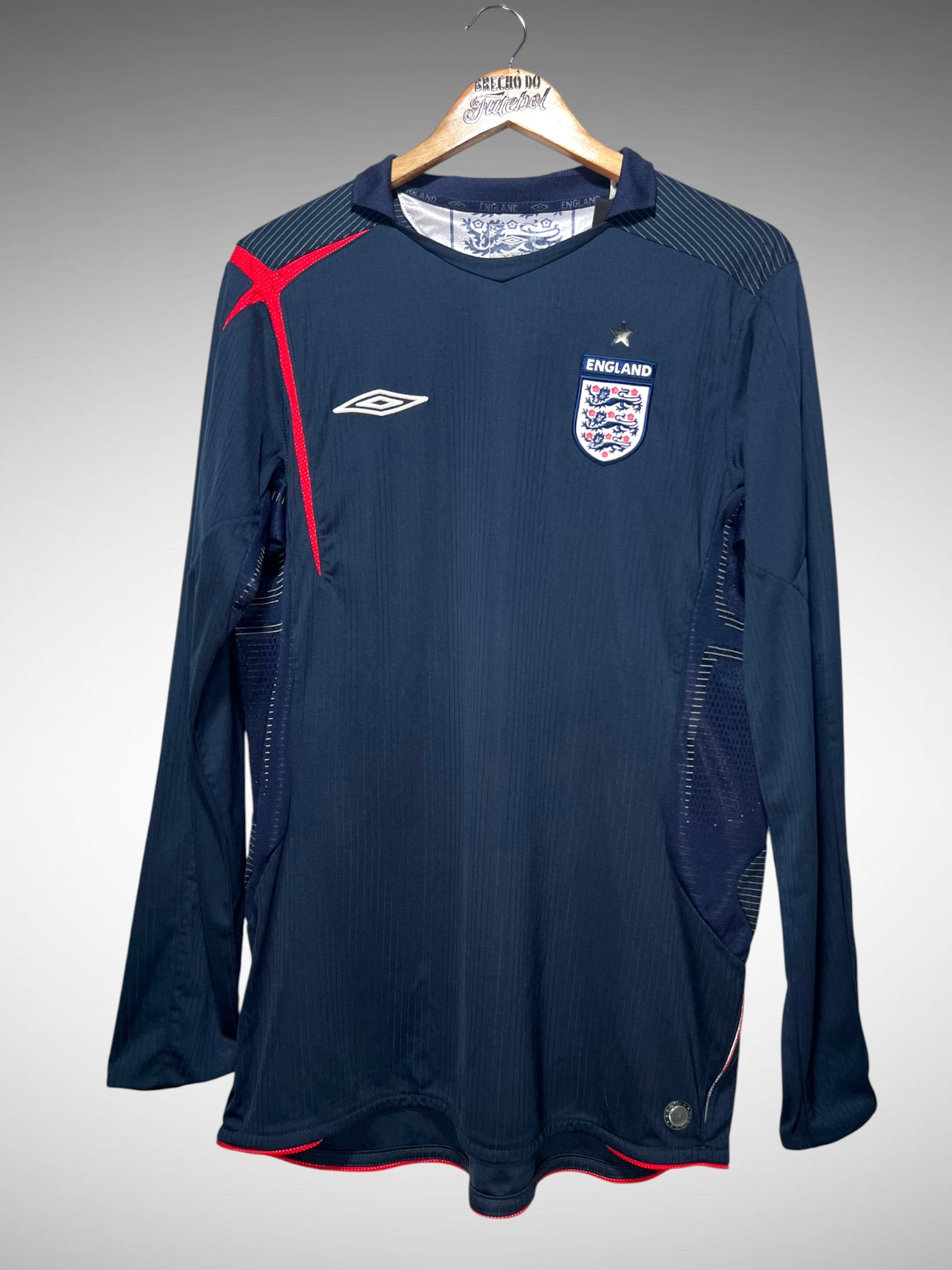 Inglaterra 2006 Camisa de Goleiro Tam G Mangas Longas.