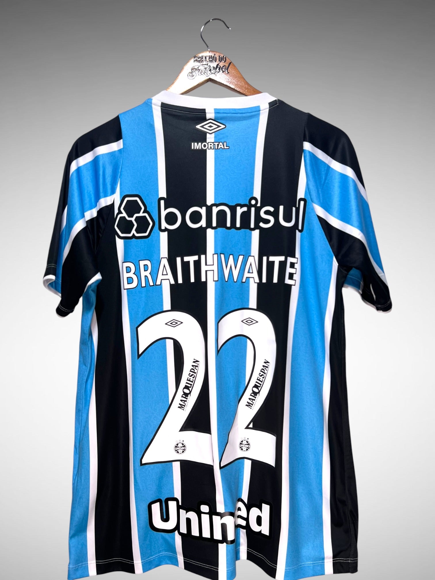 Grêmio 2025 Primeira Camisa Tam M N 22 Braithwaite.