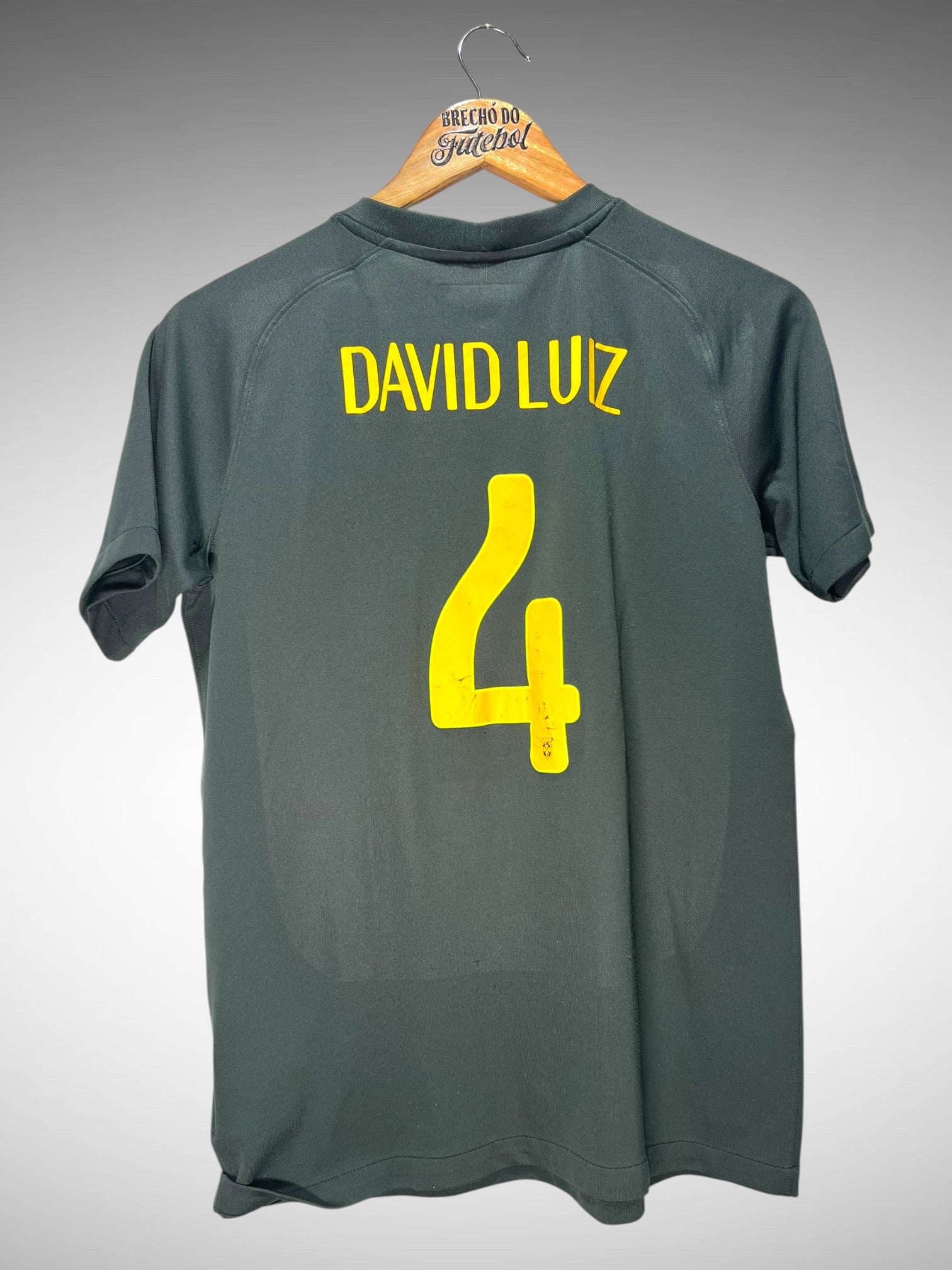 Brasil 2014 Terceira Camisa Tam 14 anos Infantil N 4 David Luiz.