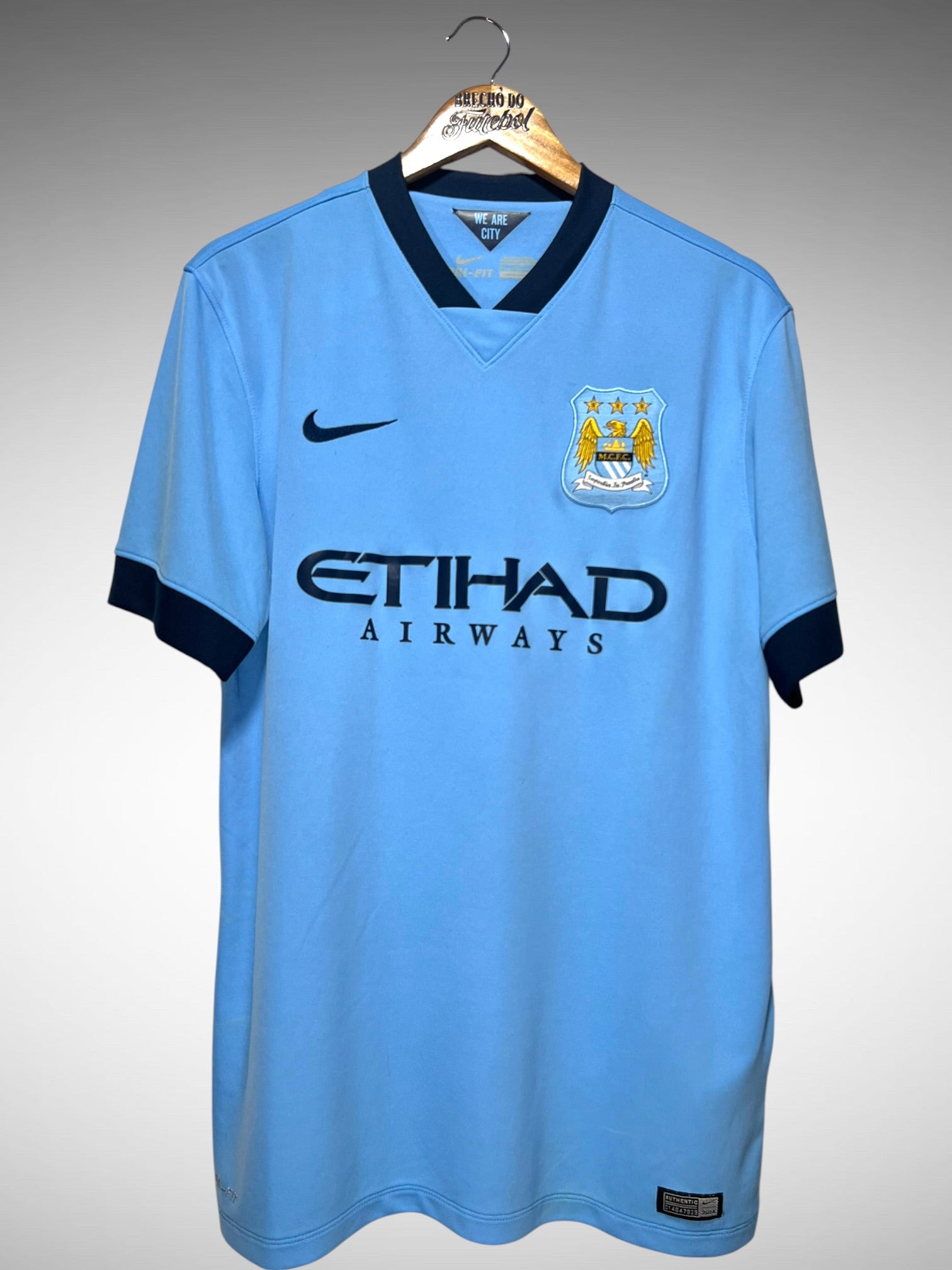 Manchester City 2014 Primeira Camisa Tam G N 16 Kun Aguero.