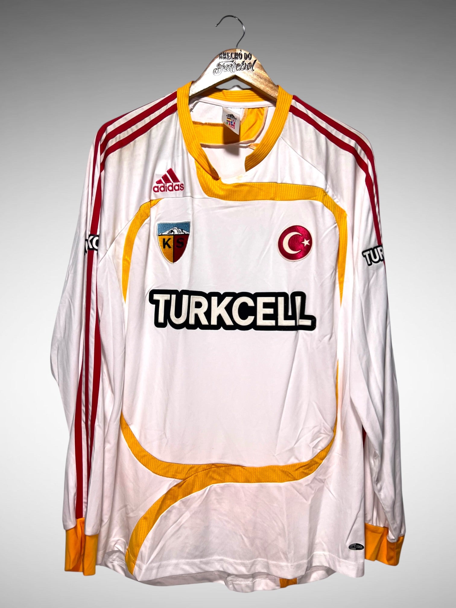 Kayserispor 2008 Segunda Camisa Tam GG Mangas Longas.