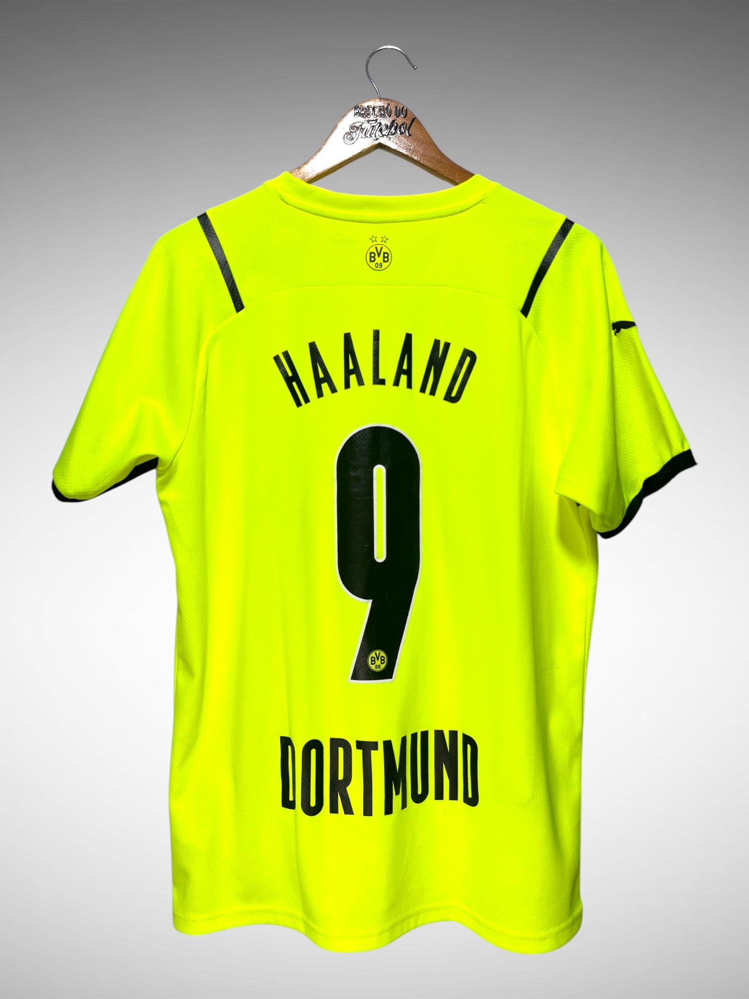 Borussia Dortmund 2021 Primeira Camisa Tam M N 9 Haaland.
