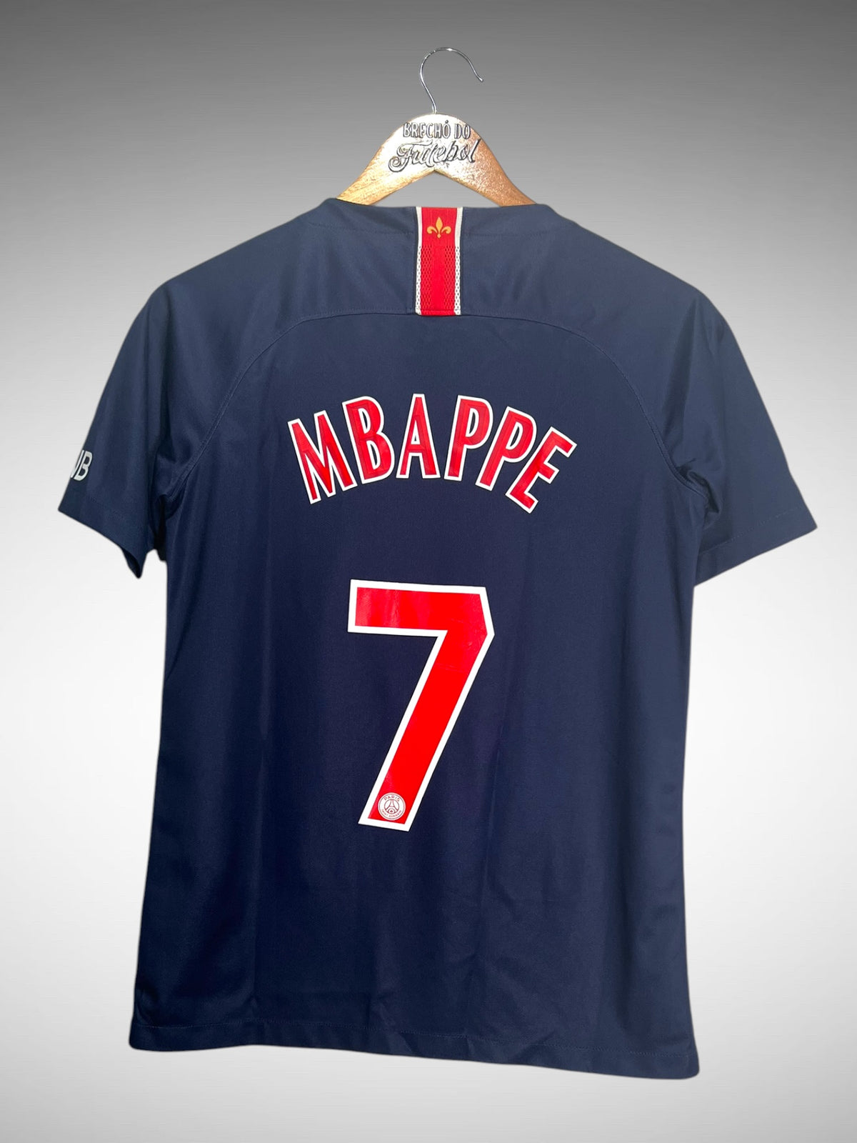 Paris Saint-Germain 2018 Primeira Camisa Tam 14 anos Infantil N 7 Mbappe.