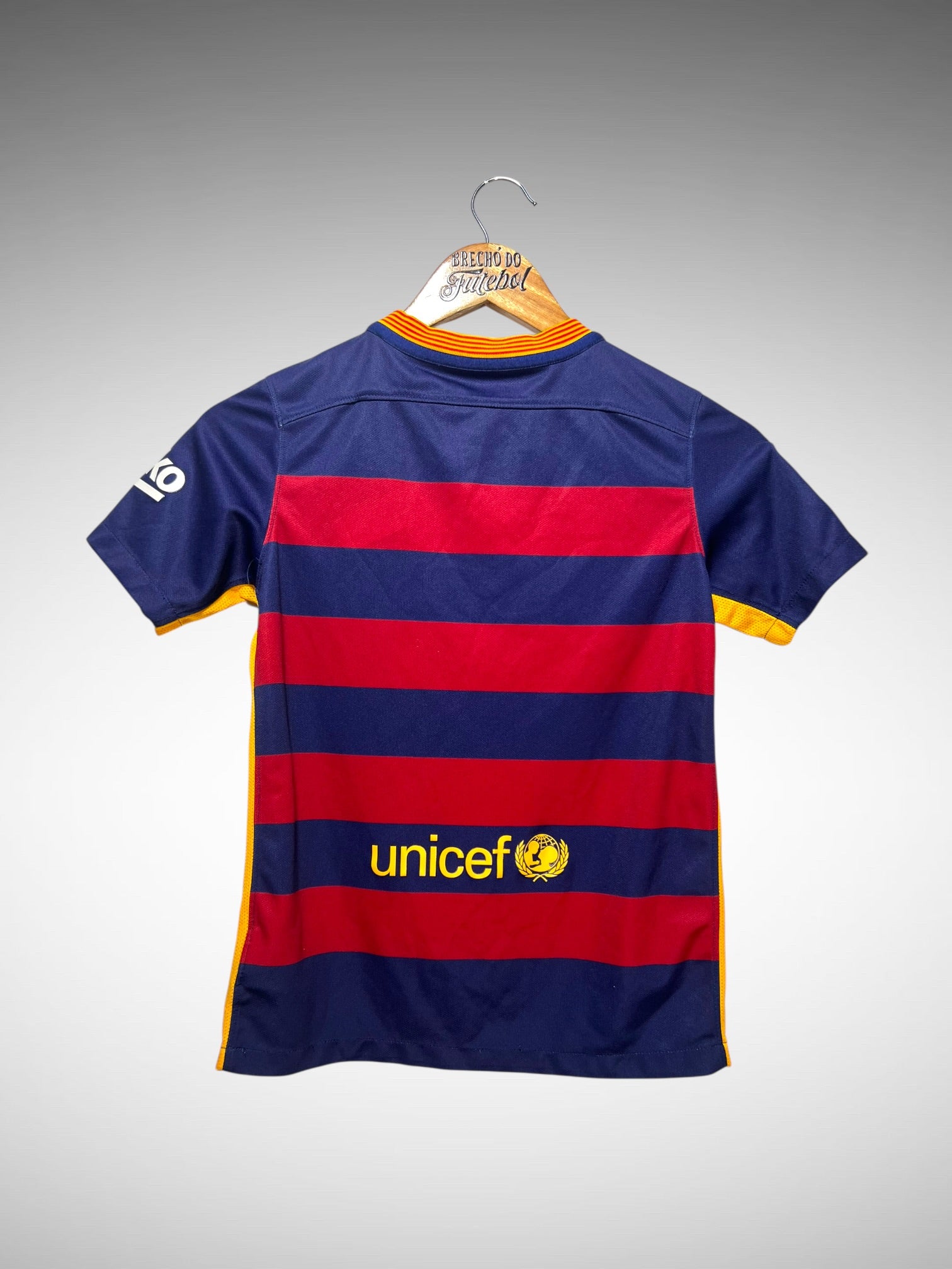 Barcelona 2015 Primeira Camisa Tam 10 anos Infantil.