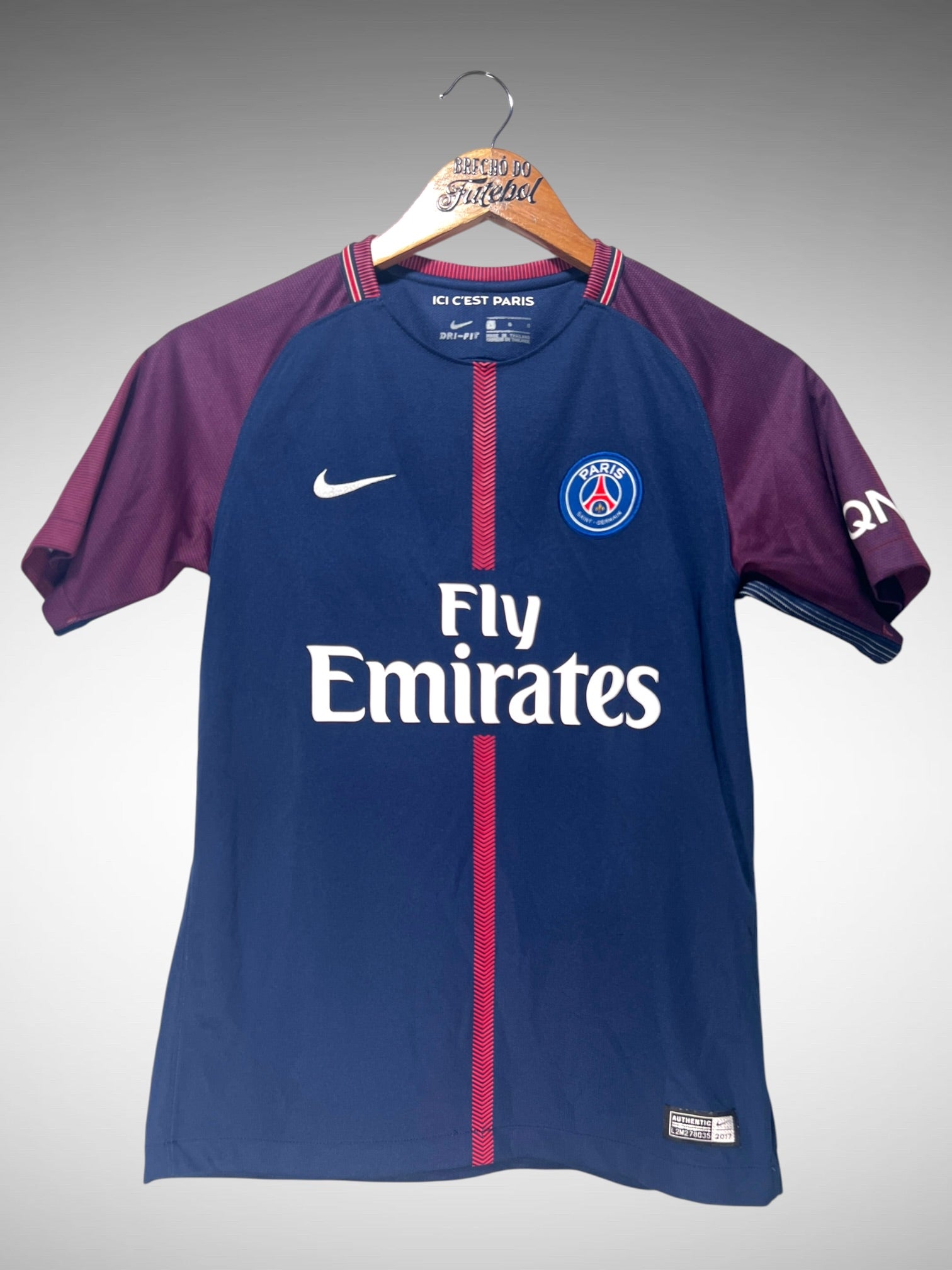 Paris Saint-Germain 2017 Primeira Camisa Tam 12 anos Infantil.