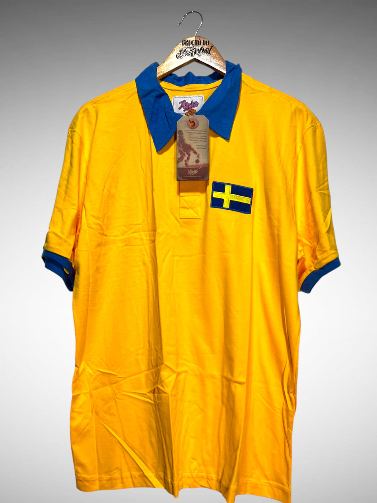 Suécia Liga Retrô 1958 Primeira Camisa Tam 3G.