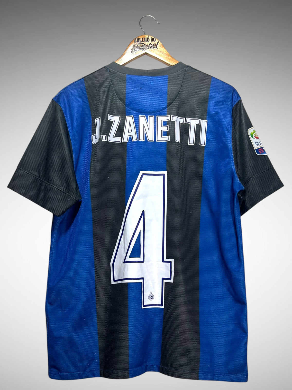 Inter de Milão 2012 Primeira Camisa Tam G N 4 J. Zanetti.
