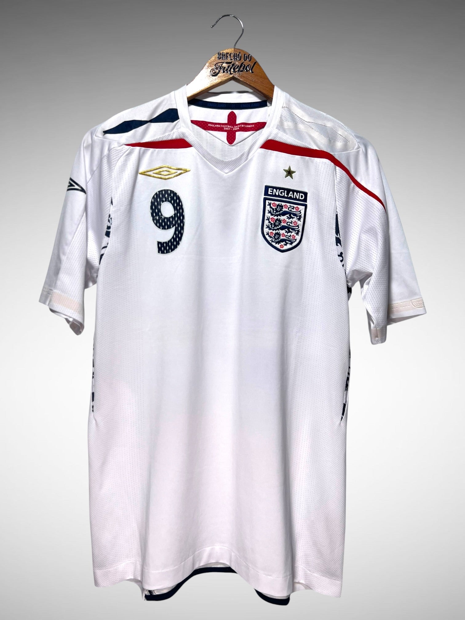 Inglaterra 2008 Primeira Camisa Tam M N 9 Rooney.