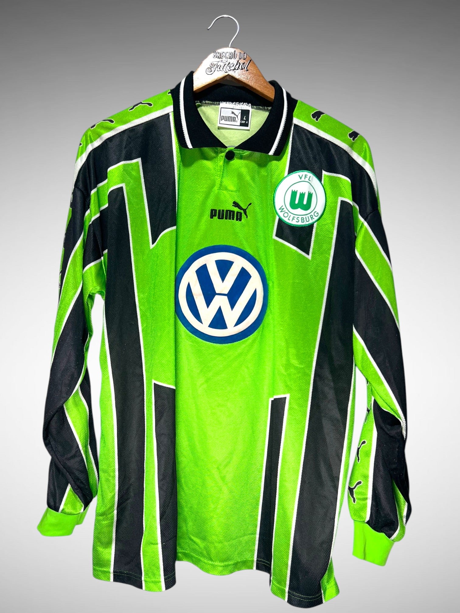 Wolfsburg 1998 Primeira Camisa Tam G Mangas Longas.