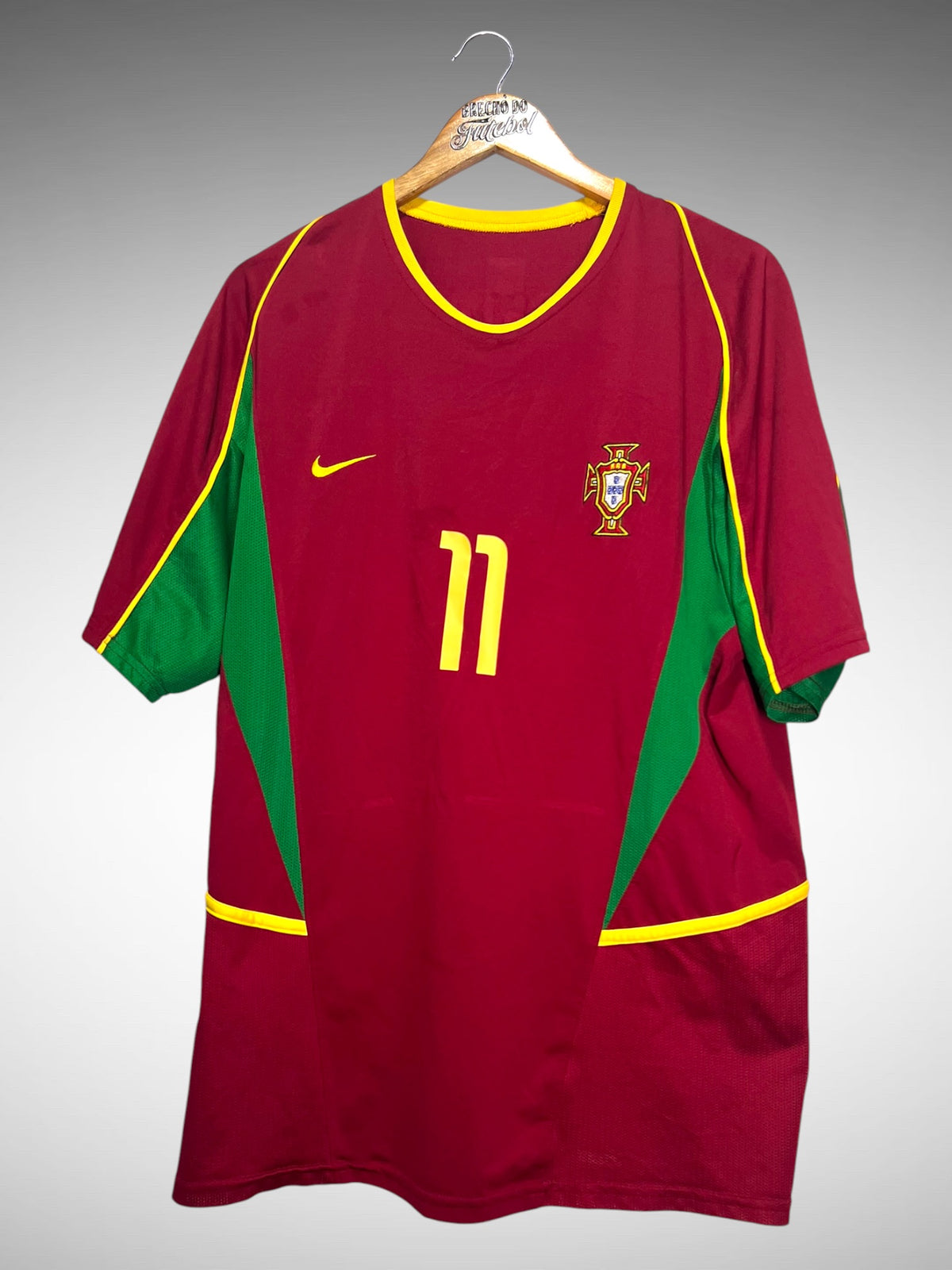 Portugal 2002 Primeira Camisa Tam GG N 11 C. Ronaldo.