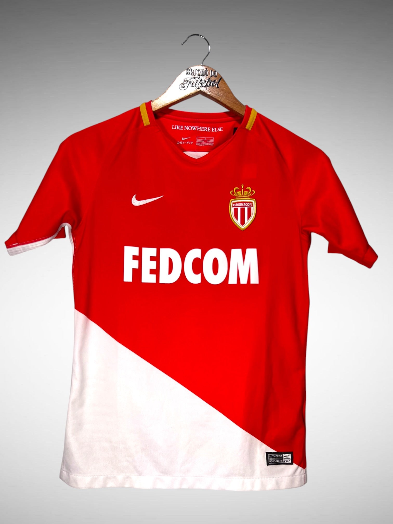 Monaco 2017 Primeira Camisa Tam 12 anos Infantil.