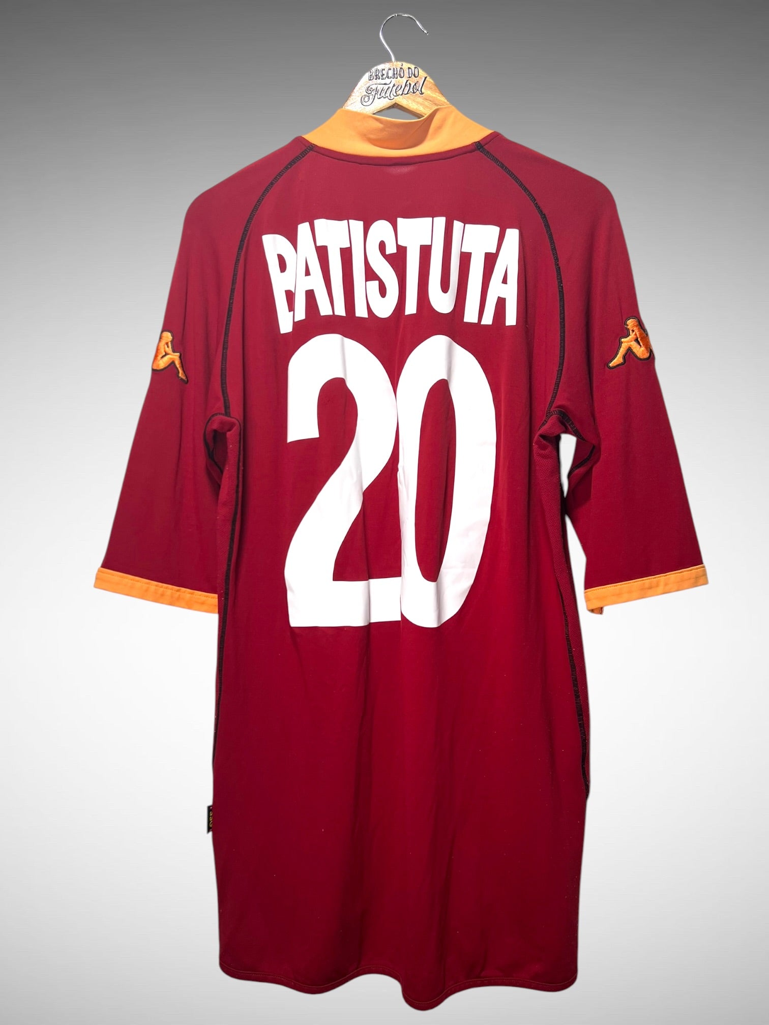 Roma 2002 Primeira Camisa Tam 3G N 20 Batistuta.